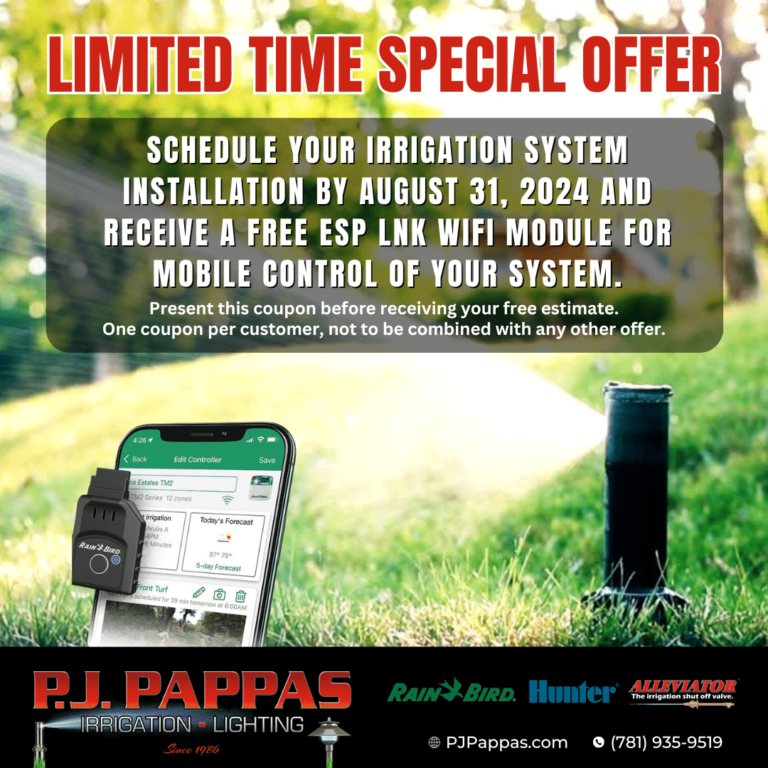 Irrigation Installation Special Offer from PJ Pappas