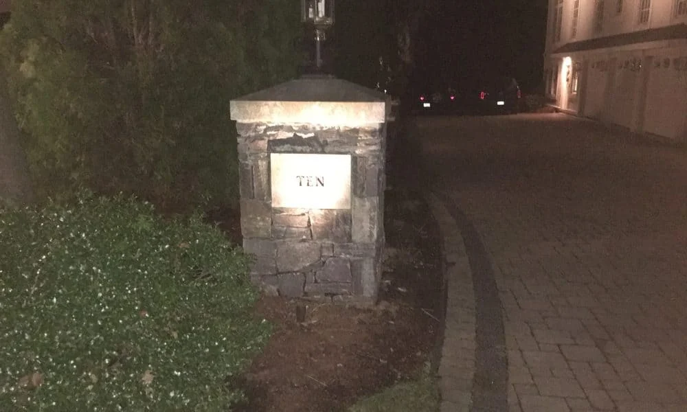 Outdoor landscape lighting installation by P.J. Pappas