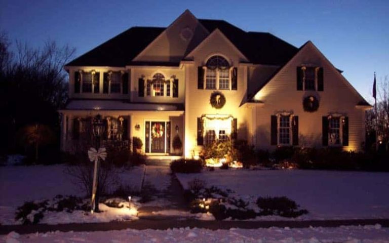 Outdoor landscape lighting installation by P.J. Pappas
