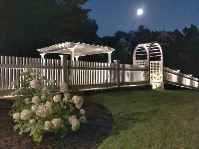 Outdoor landscape lighting installation by P.J. Pappas