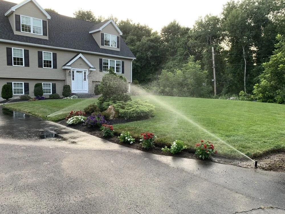 In-ground lawn irrigation system installed by P.J. Pappas