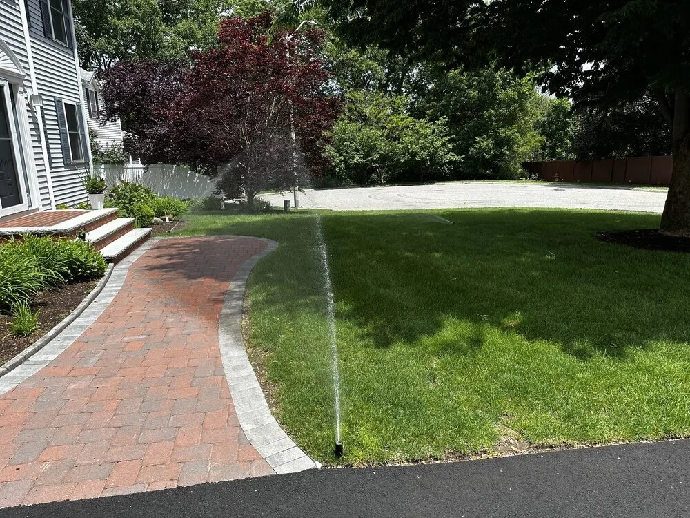 In-ground lawn irrigation system installed by P.J. Pappas