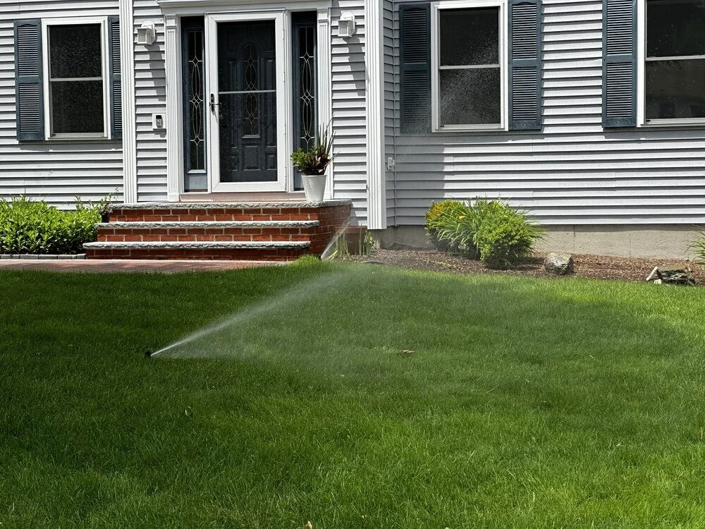 In-ground lawn irrigation system installed by P.J. Pappas