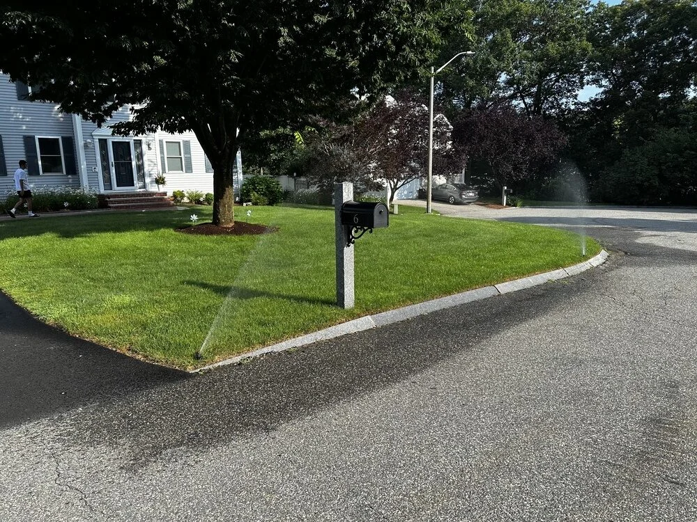 In-ground lawn irrigation system installed by P.J. Pappas
