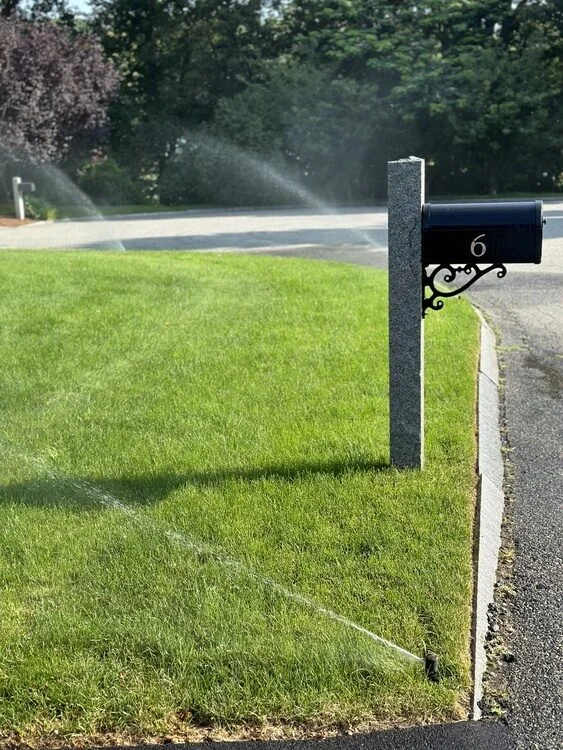 In-ground lawn irrigation system installed by P.J. Pappas