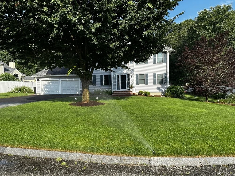 In-ground lawn irrigation system installed by P.J. Pappas