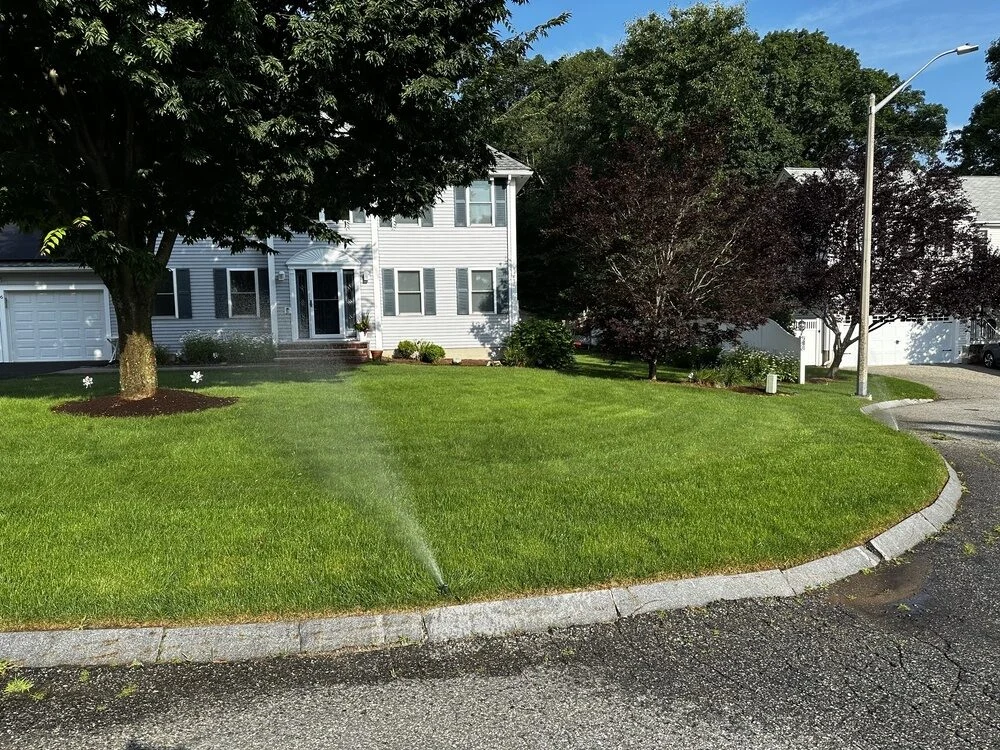 In-ground lawn irrigation system installed by P.J. Pappas