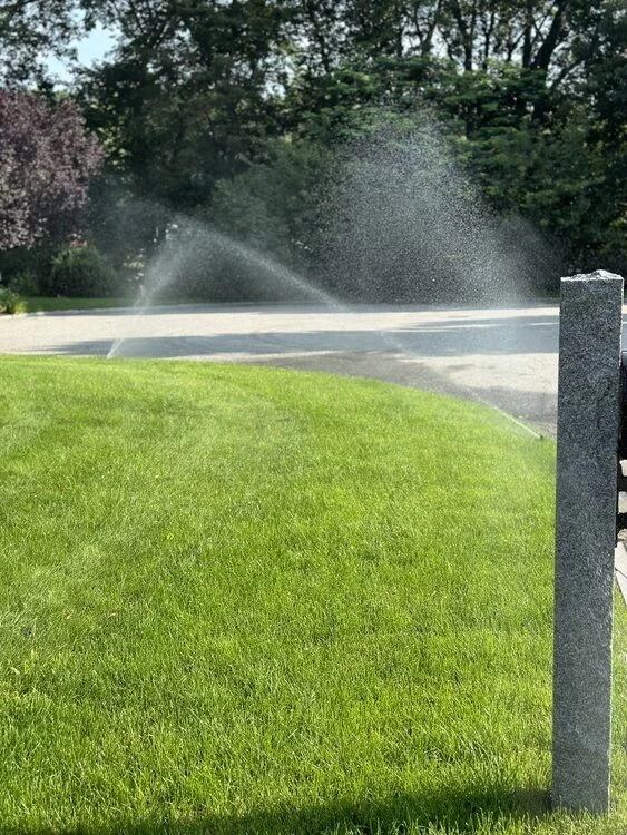 In-ground lawn irrigation system installed by P.J. Pappas
