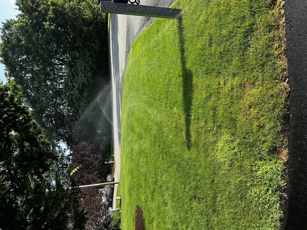 In-ground lawn irrigation system installed by P.J. Pappas