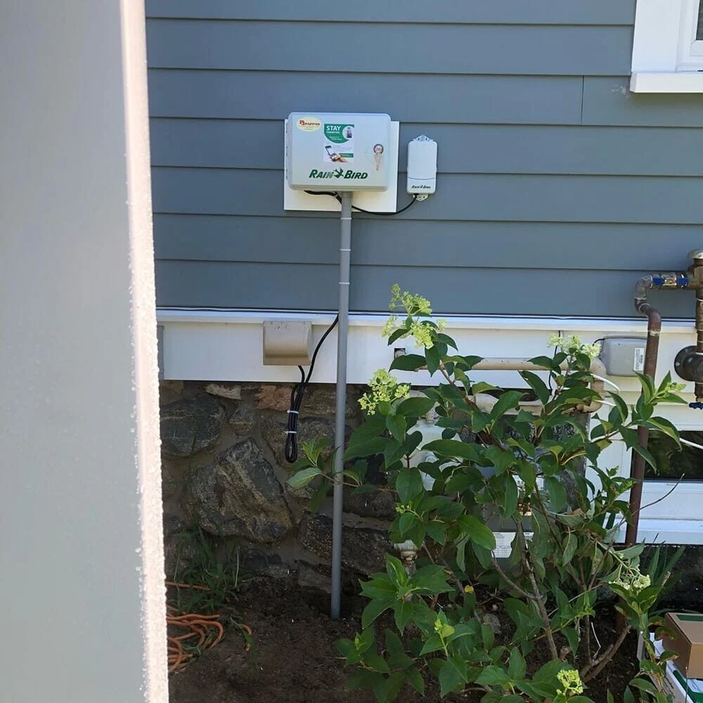 In-ground lawn irrigation system installed by P.J. Pappas