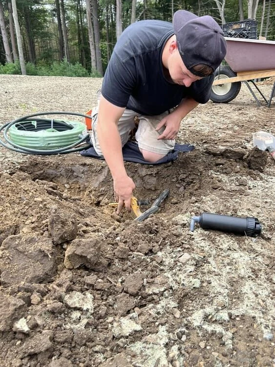 In-ground lawn irrigation system installed by P.J. Pappas
