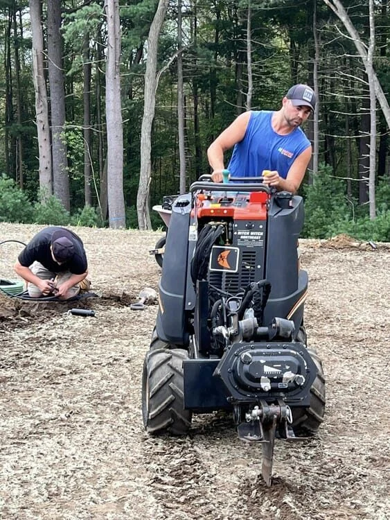 In-ground lawn irrigation system installed by P.J. Pappas
