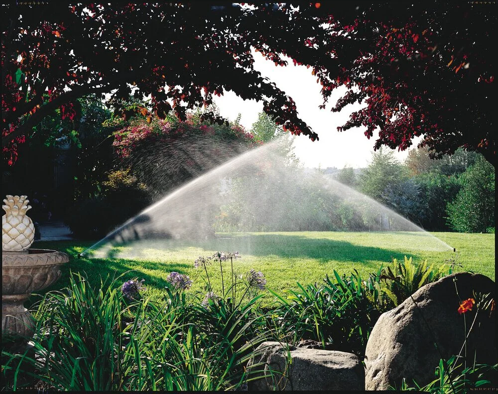 In-ground lawn irrigation system installed by P.J. Pappas